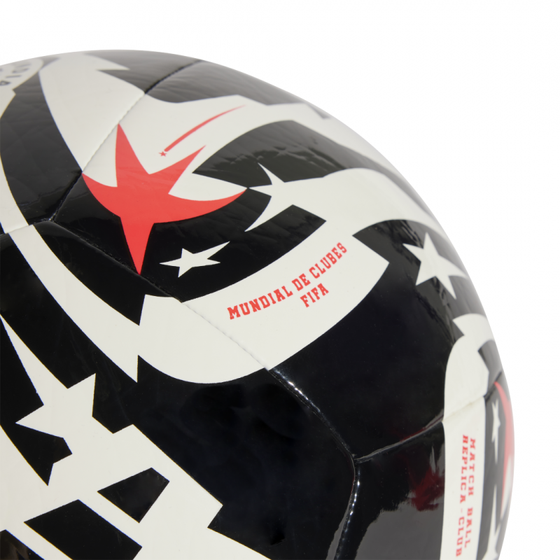 Adidas FCWC klubinis futbolo kamuolys, 5 dydis, balta/juoda/raudona spalva