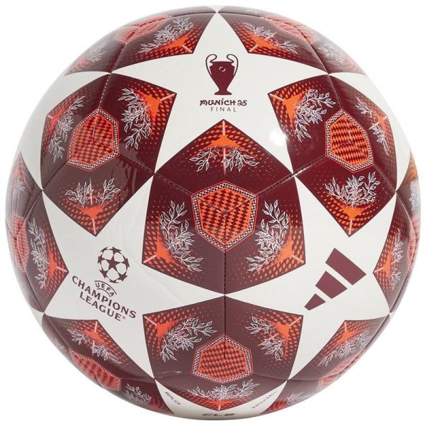 "Adidas UCL" klubo futbolo kamuolys, raudonos ir baltos spalvų "Adidas UCL" klubo futbolo kamuolys, raudonos ir baltos spalvų