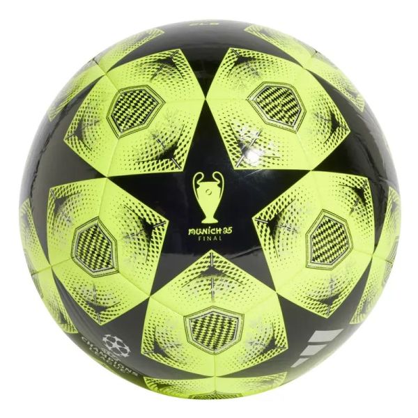 "Adidas UCL" klubinis futbolo kamuolys, geltonos ir juodos spalvų "Adidas UCL" klubinis futbolo kamuolys, geltonos ir juodos spalvų