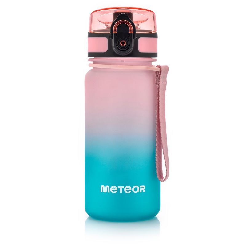 "Meteor" 350 ml rožinės/turkio spalvos sportinis buteliukas
