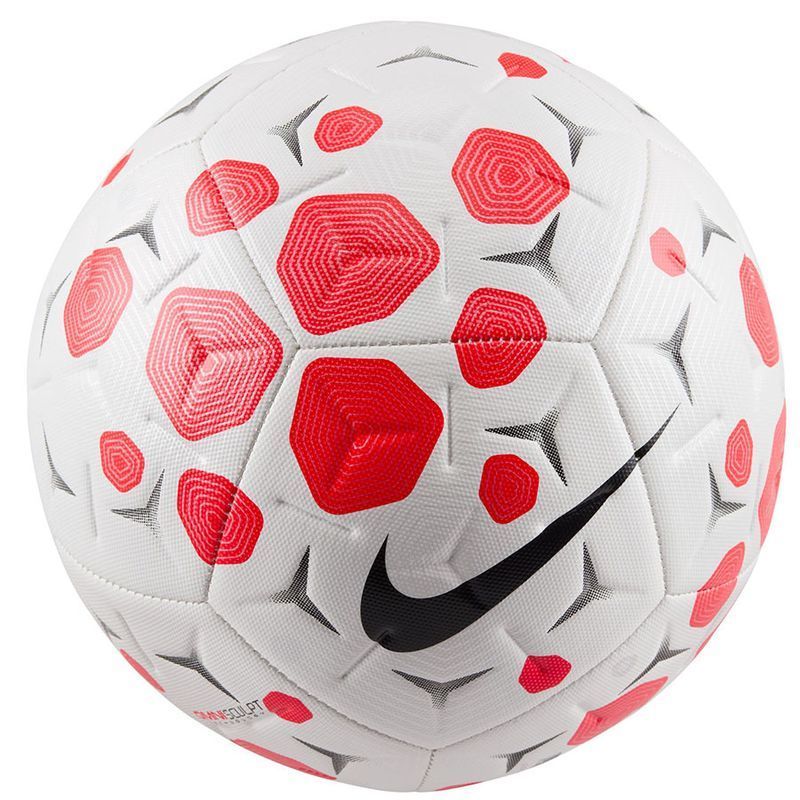 "Nike Academy" futbolo kamuolys, raudonos, baltos ir pilkos spalvų