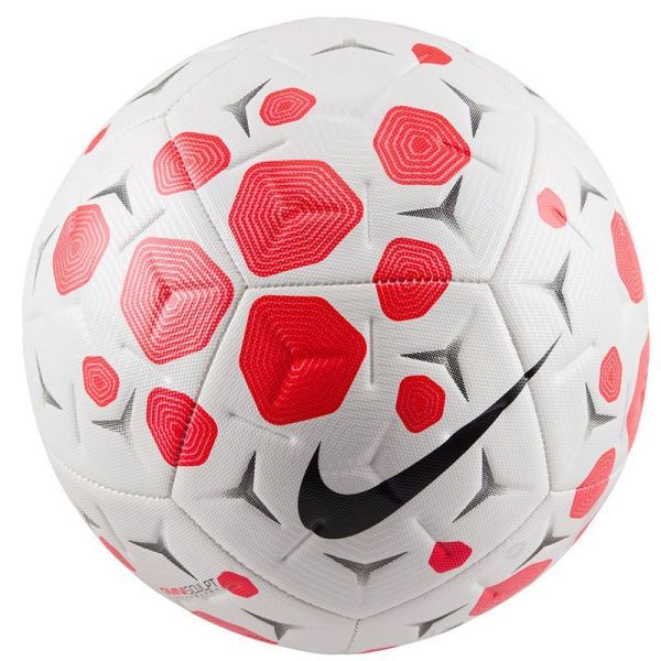 "Nike Academy" futbolo kamuolys, raudonos, baltos ir pilkos spalvų