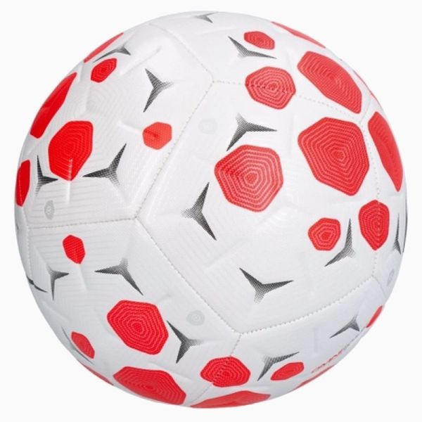 "Nike Academy" futbolo kamuolys, raudonos, baltos ir pilkos spalvų